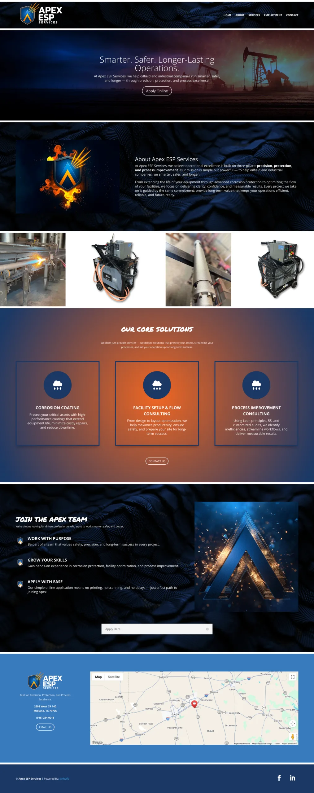 Apex ESP website designed and developed by Priyesh Infotech