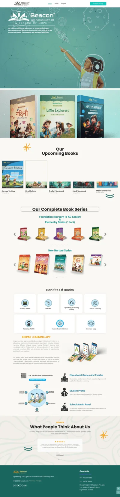 Beacon Light Publications website designed and developed by Priyesh Infotech