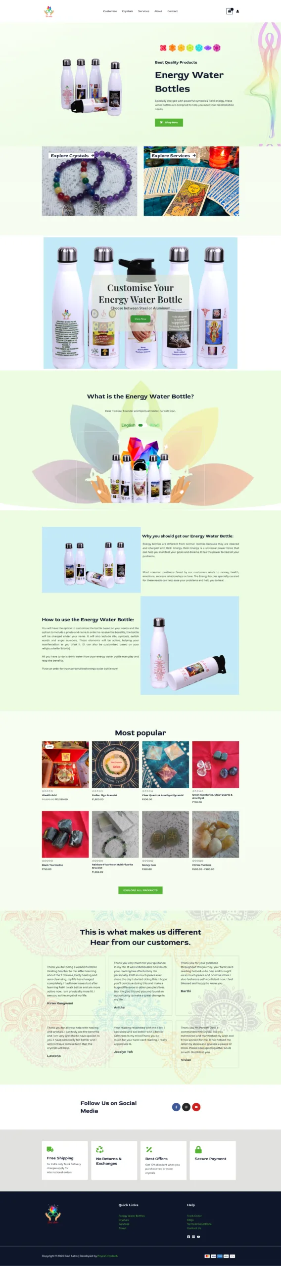 Devi Astro website designed and developed by Priyesh Infotech
