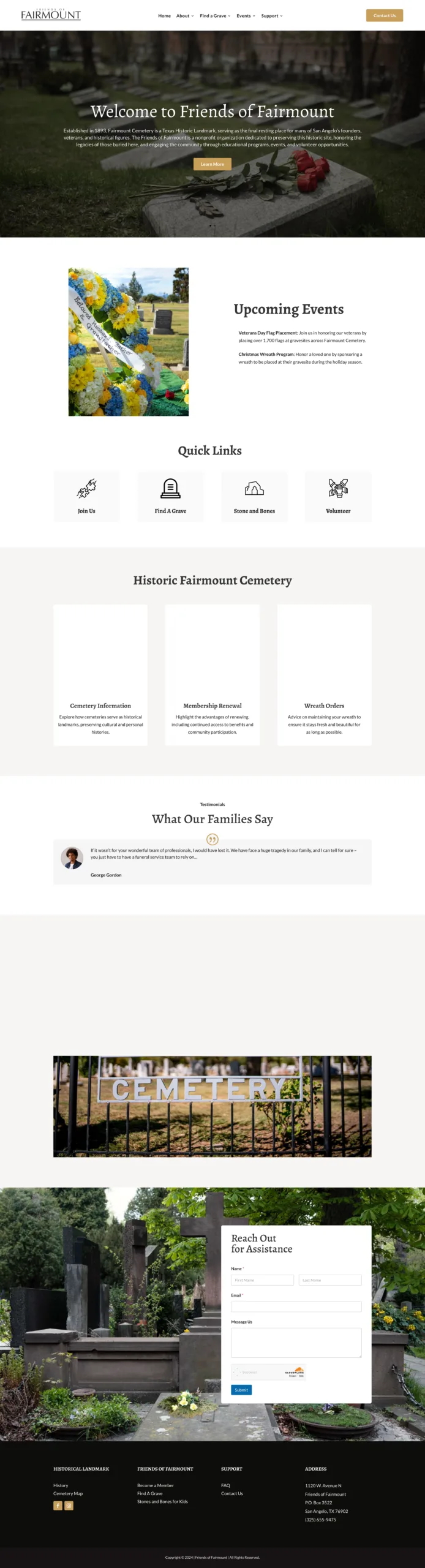 Friends of Fairmount website designed and developed by Priyesh Infotech