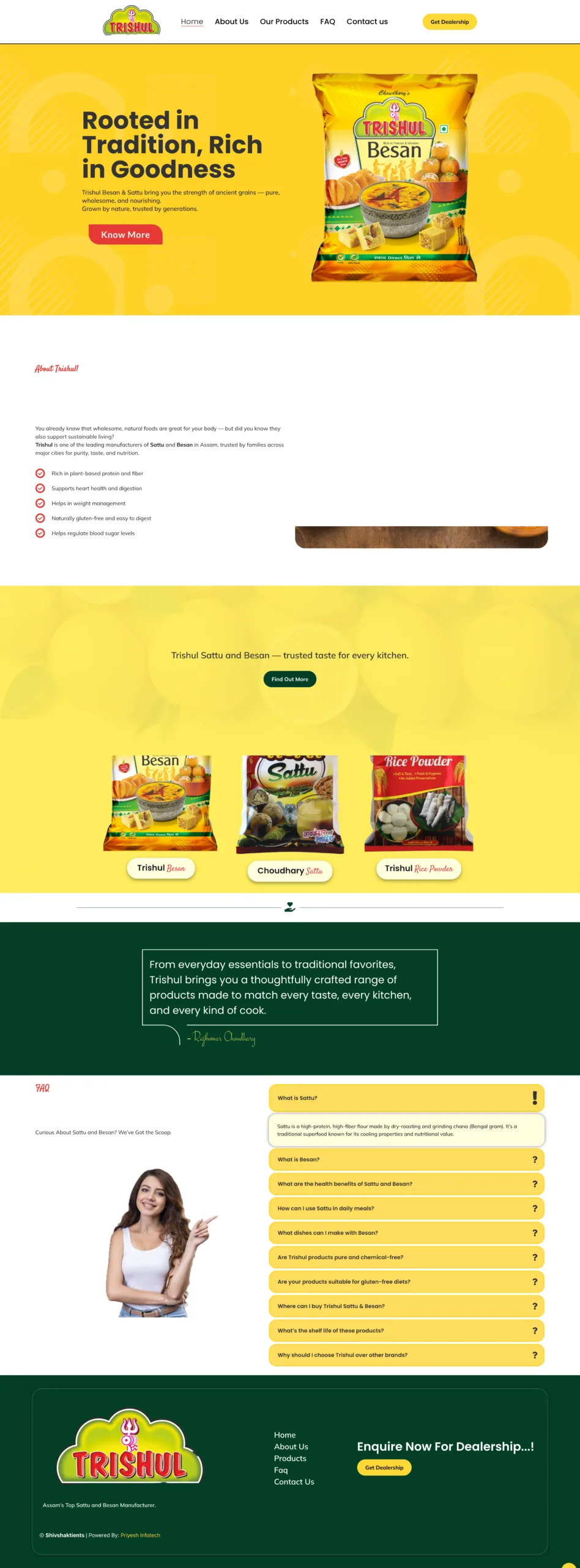 Shiv Shakti Enterprises website designed and developed by Priyesh Infotech