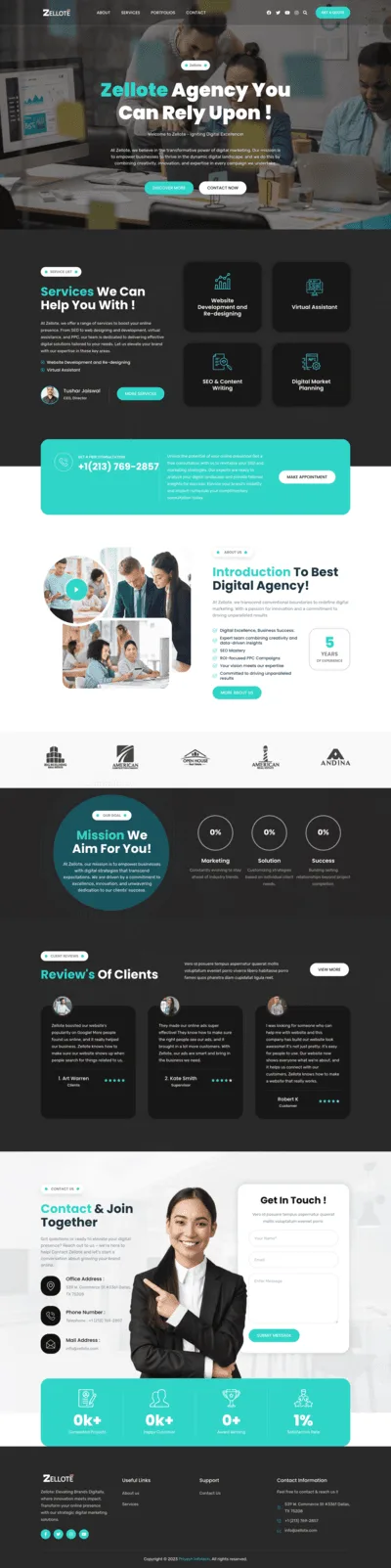 Zellote website designed and developed by Priyesh Infotech